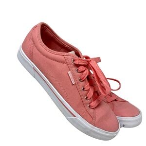 K-Swiss Coral Pink Canvas Low Rise Classic Sneakers Sz 8